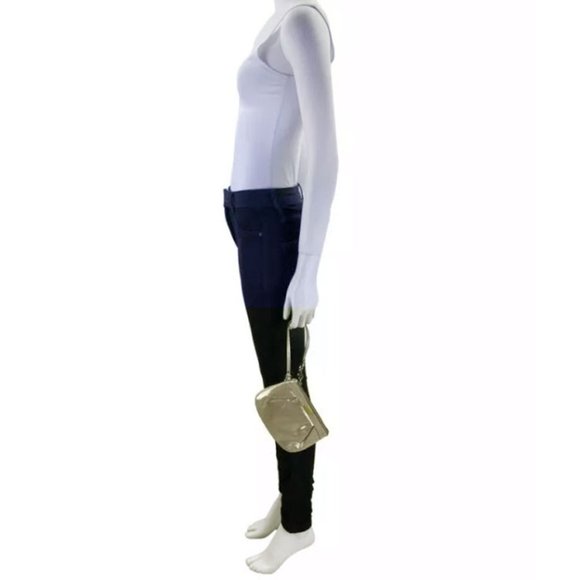 Coach Gold Leather Pleated Wristlet - Picture 4 of 11